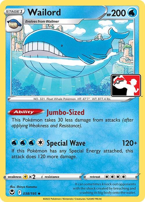 Silver Tempest Wailord [Cosmos-Holo-Prize-Pack] Pokémon card